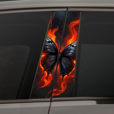 Наклейки на стойки дверей авто - Burn butterfly Наклейки на стойки дверей авто - Burn butterfly