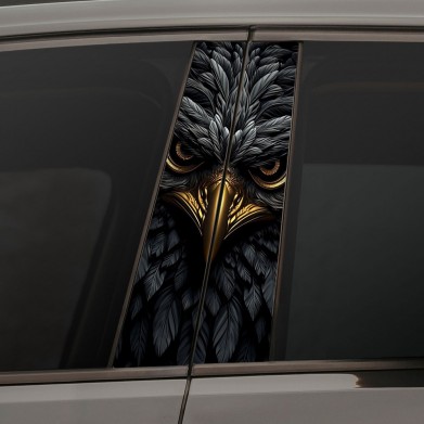 Наклейки на стойки дверей авто - Black eagle Наклейки на стойки дверей авто - Black eagle