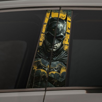 Наклейки на стойки дверей авто - Batman sunset Наклейки на стойки дверей авто - Batman sunset