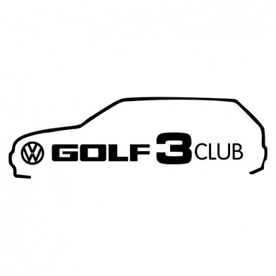 Наклейка на авто - Golf 3 Club Наклейка на авто - Golf 3 Club