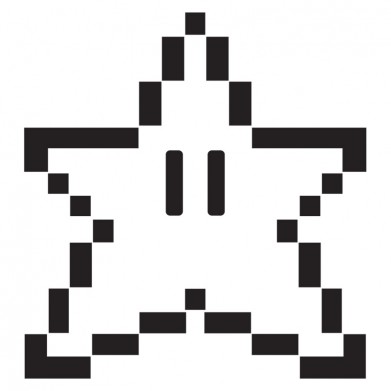 Наклейка на авто - Pixel Star
