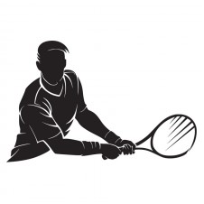 Наклейка на авто - Tennis Player v7