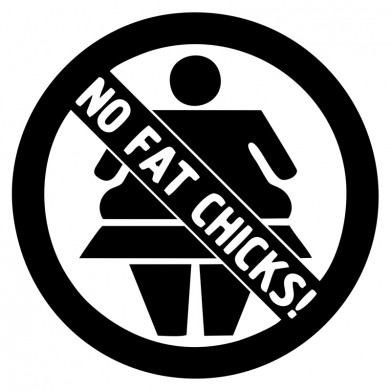 Наклейка на авто - No Fat Chicks v3 Наклейка на авто - No Fat Chicks v3