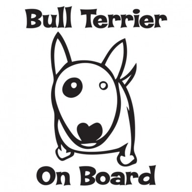 Наклейка на авто - Bull Terrier on Board Наклейка на авто - Bull Terrier on Board