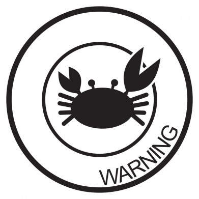 Наклейка на авто - Crab Master Warning Наклейка на авто - Crab Master Warning