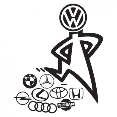 Наклейка на авто - Volkswagen лучший! Наклейка на авто - Volkswagen лучший!
