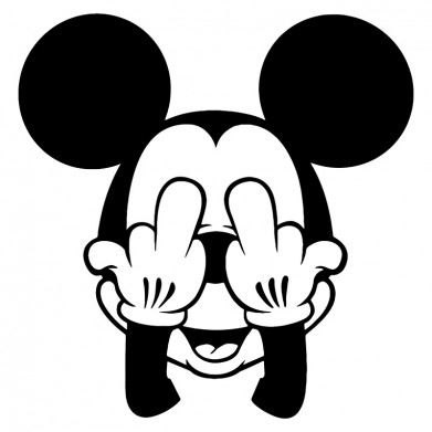 Наклейка на авто - Mickey Fuck Наклейка на авто - Mickey Fuck