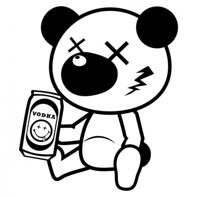 Наклейка на авто - Bad Bear Наклейка на авто - Bad Bear