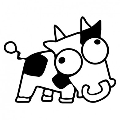 Наклейка на авто - Drift Cow Наклейка на авто - Drift Cow