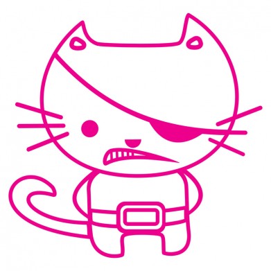 Наклейка на авто - Hello Kitty Pirate Наклейка на авто - Hello Kitty Pirate