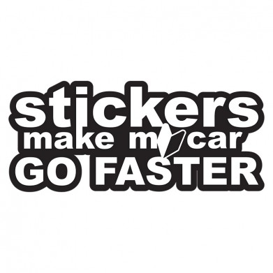 Наклейка на авто - Stickers make my car go faster v2 Наклейка на авто - Stickers make my car go faster v2