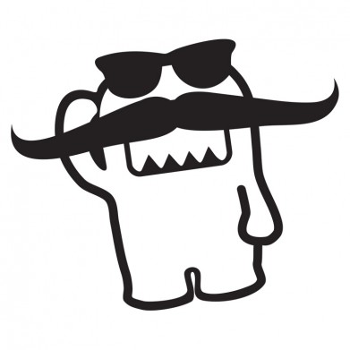 Наклейка на авто - Domo Long Mustache Наклейка на авто - Domo Long Mustache