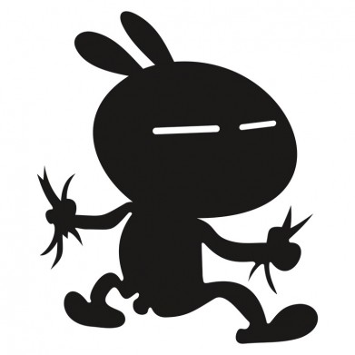 Наклейка на авто - Tuzki Rabbit Наклейка на авто - Tuzki Rabbit