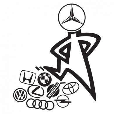 Наклейка на авто - Mercedes лучший! Наклейка на авто - Mercedes лучший!