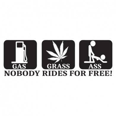 Наклейка на авто - Gas Grass Ass v2 Наклейка на авто - Gas Grass Ass v2