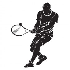 Наклейка на авто - Tennis Player v3