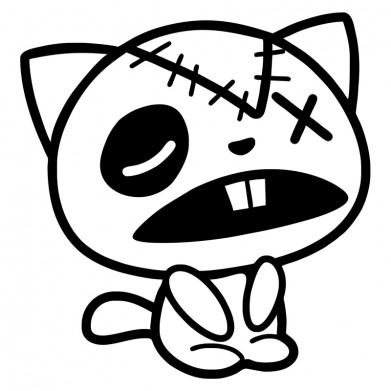 Наклейка на авто - JDM Zombie Cat Наклейка на авто - JDM Zombie Cat
