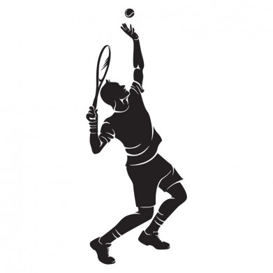 Наклейка на авто - Tennis Player v4 Наклейка на авто - Tennis Player v4