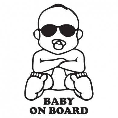 Наклейка на авто - Baby on Board v5