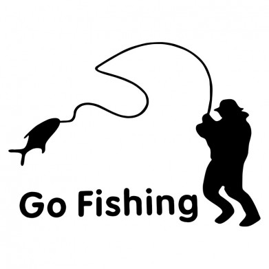 Наклейка на авто - Go Fishing Наклейка на авто - Go Fishing
