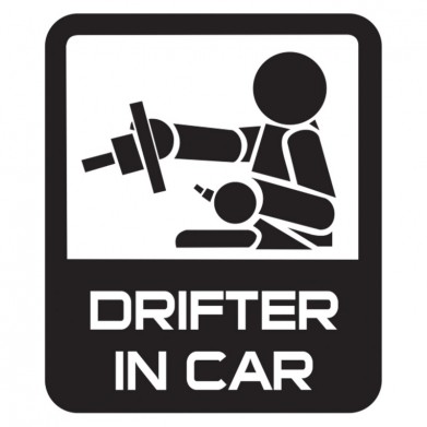 Наклейка на авто - Drifter in Car Наклейка на авто - Drifter in Car