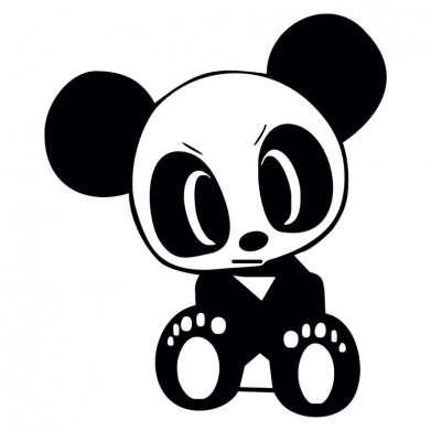 Наклейка на авто - Team Panda v2 Наклейка на авто - Team Panda v2