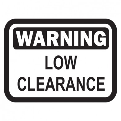 Наклейка на авто - Warning low clearance Наклейка на авто - Warning low clearance