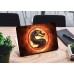 Наклейка на ноутбук - Mortal Kombat fire logo Наклейка на ноутбук - Mortal Kombat fire logo