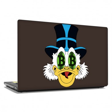 Наклейка на ноутбук - Bitcoin Scrooge Наклейка на ноутбук - Bitcoin Scrooge