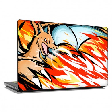 Наклейка на ноутбук - Comics fire dragon Наклейка на ноутбук - Comics fire dragon