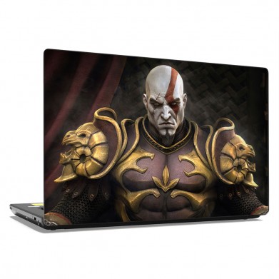 Наклейка на ноутбук - God Of War Kratos на троне Наклейка на ноутбук - God Of War Kratos на троне
