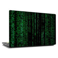 Наклейка на ноутбук - Green matrix