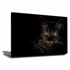 Наклейка на ноутбук - Yellow eyes cat