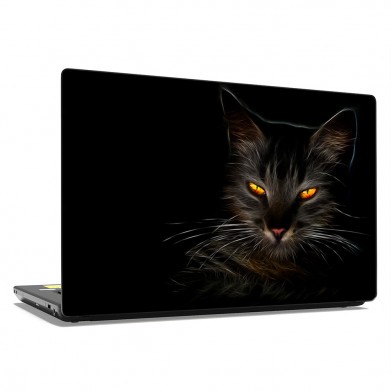 Наклейка на ноутбук - Yellow eyes cat Наклейка на ноутбук - Yellow eyes cat