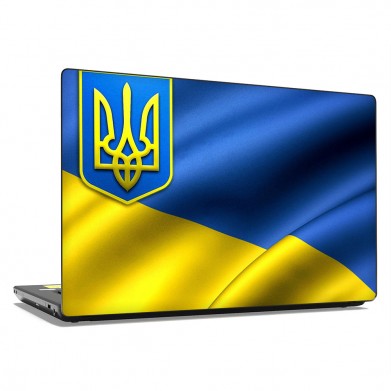 Наклейка на ноутбук - Флаг Украині Герб Наклейка на ноутбук - Флаг Украині Герб