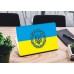 Наклейка на ноутбук - Украинский флаг тризуб