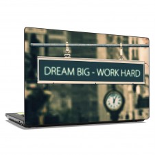 Наклейка на ноутбук - Dream big work hard