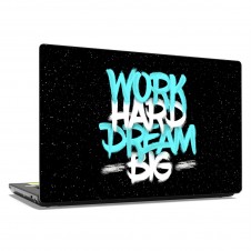 Наклейка на ноутбук - Work hard dream big