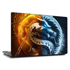 Наклейка на ноутбук - Mortal Kombat Fire and Ice