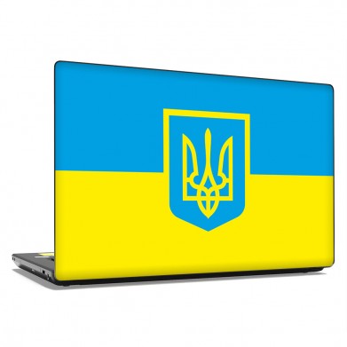 Наклейка на ноутбук - Герб України v2 Наклейка на ноутбук - Герб України v2