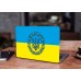 Наклейка на ноутбук - Украинский флаг тризуб