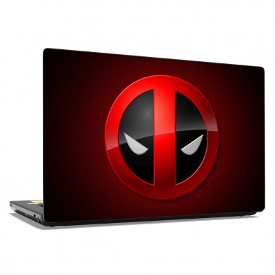 Наклейка на ноутбук - Deadpool in logo