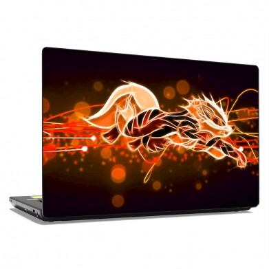 Наклейка на ноутбук - Glowing fox Наклейка на ноутбук - Glowing fox
