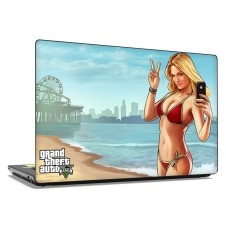 Наклейка на ноутбук - Grand theft auto sexy girl