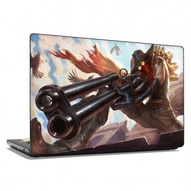 Наклейка на ноутбук - League Of Legends High Noon Jhin Skin Наклейка на ноутбук - League Of Legends High Noon Jhin Skin