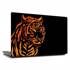 Наклейка на ноутбук - Orange tiger