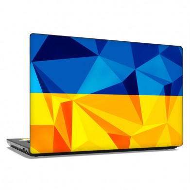 Наклейка на ноутбук - Ukraine Flag Наклейка на ноутбук - Ukraine Flag