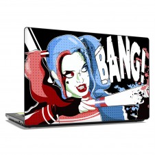 Наклейка на ноутбук - Harley Quinn bang