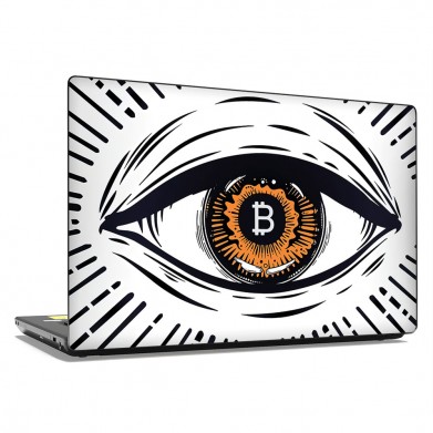 Наклейка на ноутбук - Bitcoin eye Наклейка на ноутбук - Bitcoin eye
