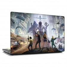 Наклейка на ноутбук - PUBG and Squid Game